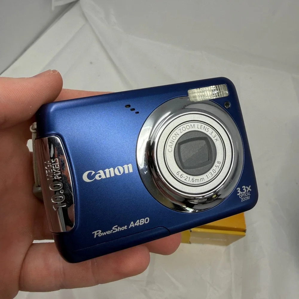 Canon PowerShot A480 10.0MP Digital Camera Blue 3.3x Optical Zoom PC1351 Boxed